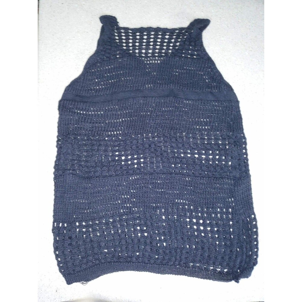 Sleeveless medium Openwork Detail Knit Tank Top